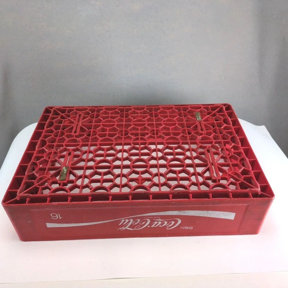 Vintage Coca-Cola Red Plastic 16 Bottle Crate Carrier Husky Rehrig‎ Pacific Coke